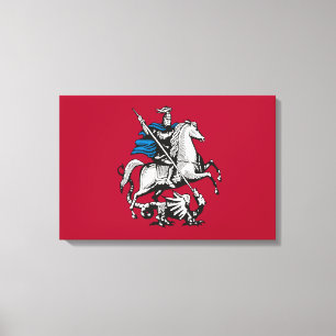 Flagga i Moskva (ryska huvudstaden) Canvastryck