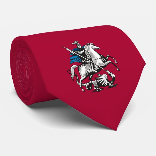 Flagga i Moskva (ryska huvudstaden) Slips (Rullad)