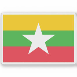 Flagga i Myanmar Klistermärken