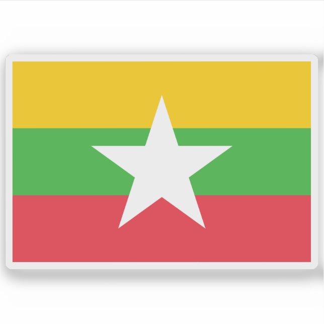 Flagga i Myanmar Klistermärken (Framsida)