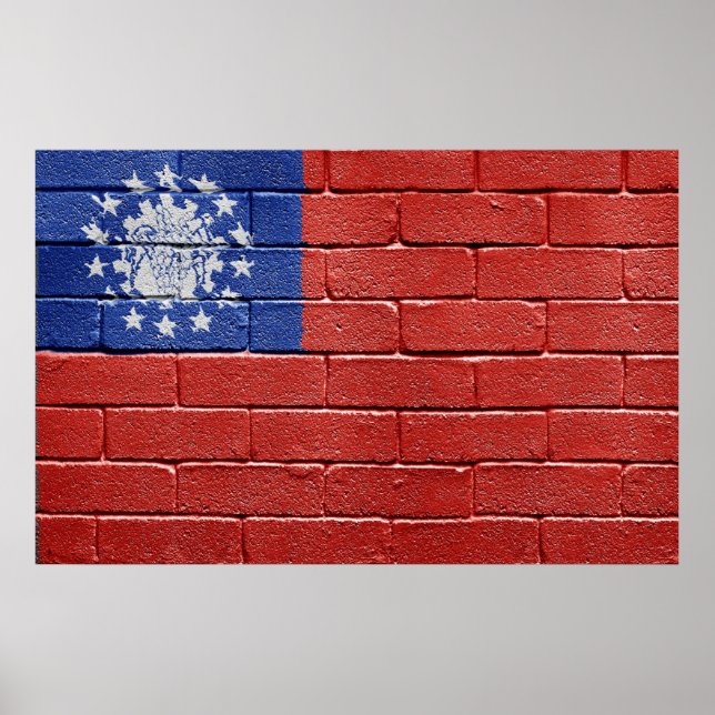 Flagga i Myanmar Poster (Framsidan)