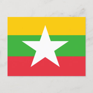 Flagga i Myanmar Vykort
