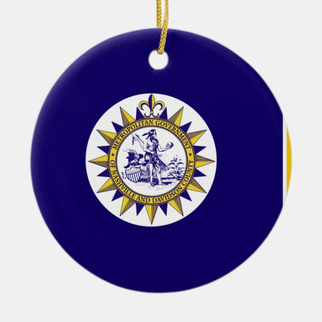 Flagga i Nashville, Tennessee Ceramic Ornament (Framsidan)