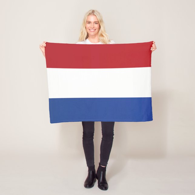 Flagga i Nederländerna Fleecefilt (På plats)