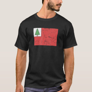 Flagga i New England 1776 American Revolutionary W T Shirt