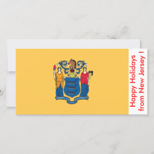 Flagga i New jersey, Glad helg från USA Julkort