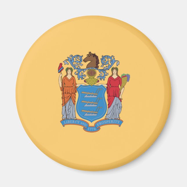 FLAGGA i NEW JERSEY Magnet (Framsidan)