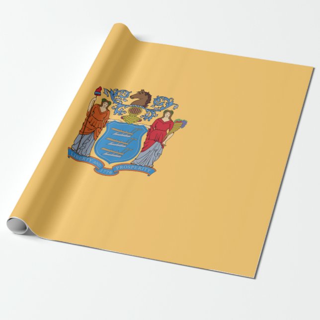 FLAGGA i NEW JERSEY Presentpapper (Utrullad)