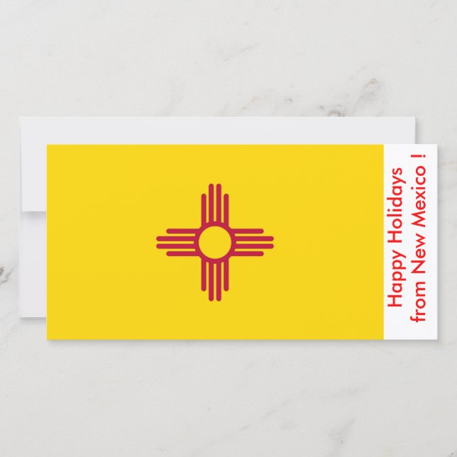 Flagga i New mexico, Glad helg från USA Julkort (Framsida)
