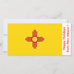 Flagga i New mexico, Glad helg från USA Julkort