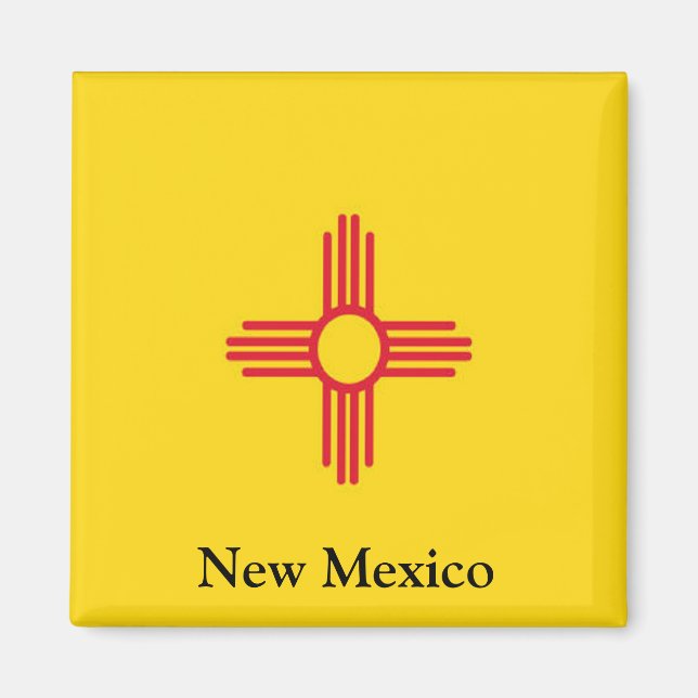 FLAGGA i NEW MEXICO Magnet (Framsidan)