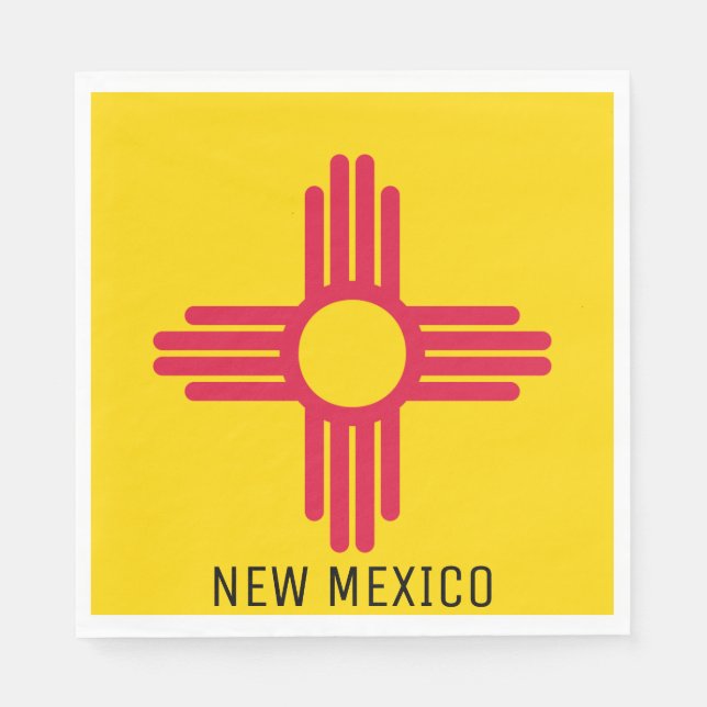 FLAGGA i NEW MEXICO Pappersservett (Framsidan)