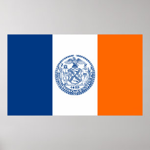 Flagga i New York City Poster
