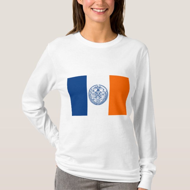 Flagga i New York City T Shirt (Framsida)