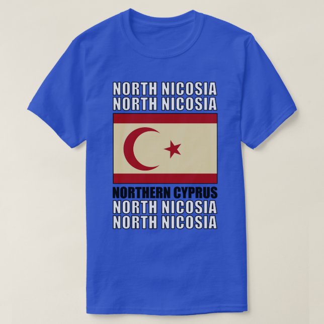 Flagga i norra Cypern T Shirt (Design framsida)