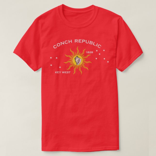FLAGGA I NYCKEL VÄSTER FLORIDA-KONPUBLIKEN T SHIRT (Design framsida)