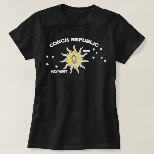 FLAGGA I NYCKEL VÄSTER FLORIDA-KONPUBLIKEN T SHIRT (Design framsida)