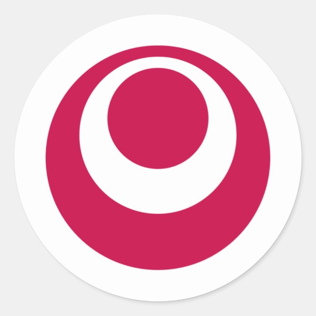 Flagga i Okinawa län Runt Klistermärke (Framsida)