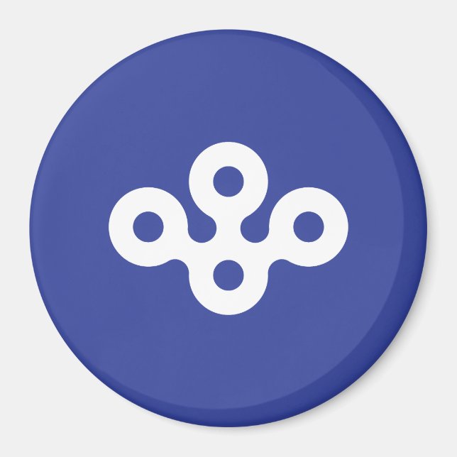 Flagga i Osaka-prefekturen, Japan Magnet (Framsidan)