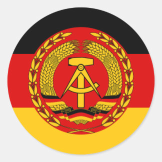 Flagga i Öster Tyskland - Flagge der DDR (GDR) - N Runt Klistermärke
