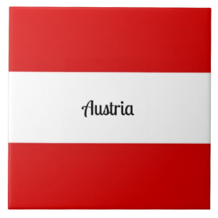 Flagga i Österrike, märkt. Kakelplatta