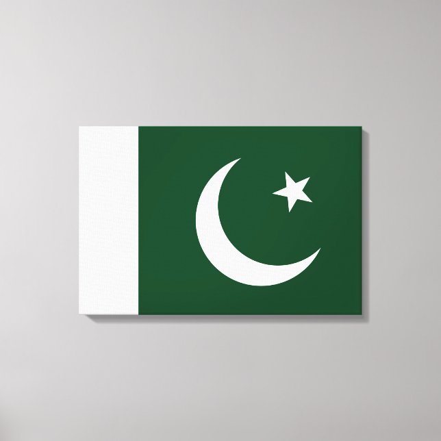 Flagga i Pakistan Canvastryck (Framsida)