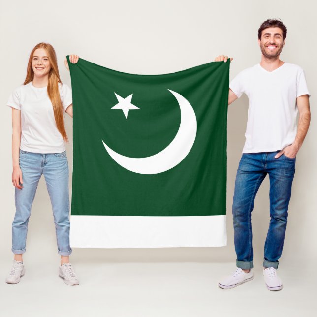 Flagga i Pakistan Fleecefilt (På plats)