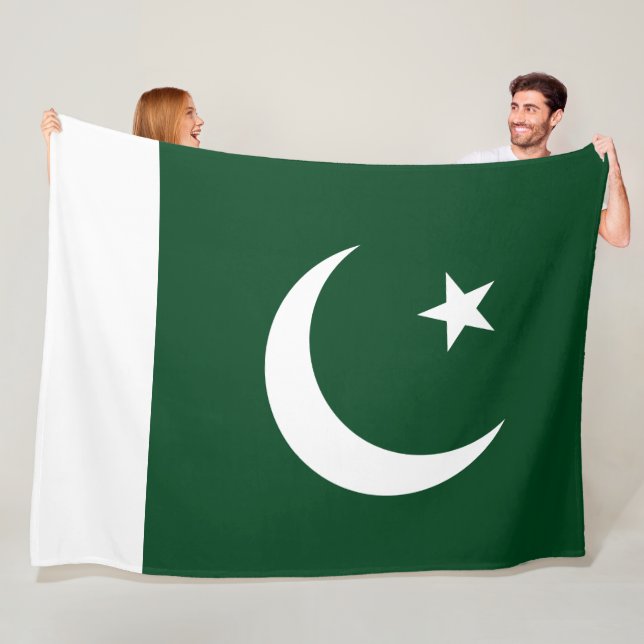 Flagga i Pakistan Fleecefilt (På plats)
