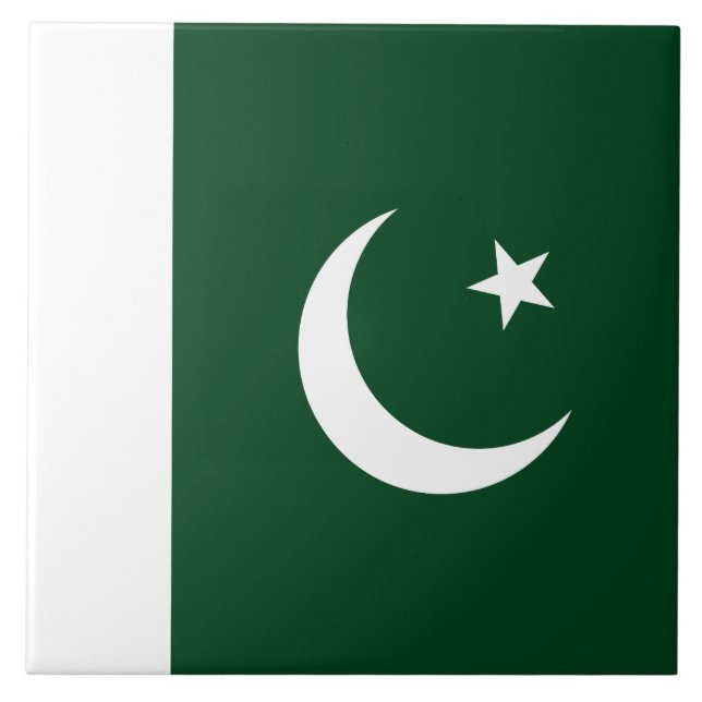 Flagga i Pakistan Kakelplatta (Framsidan)