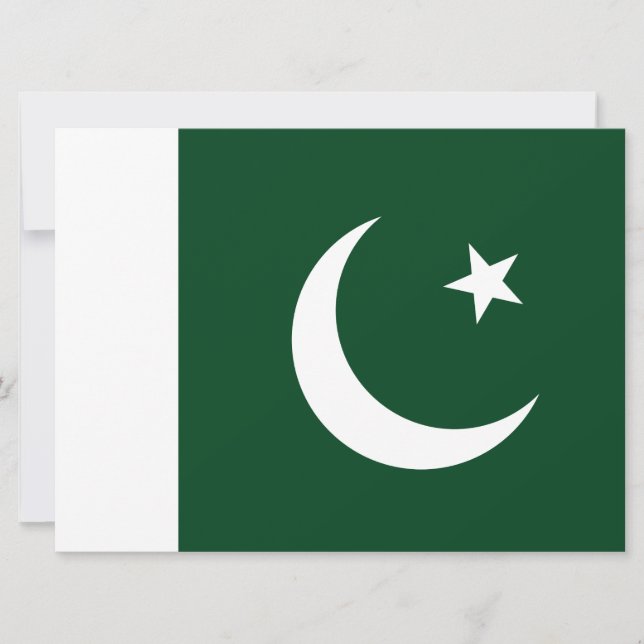 Flagga i Pakistan Kort (Framsida)