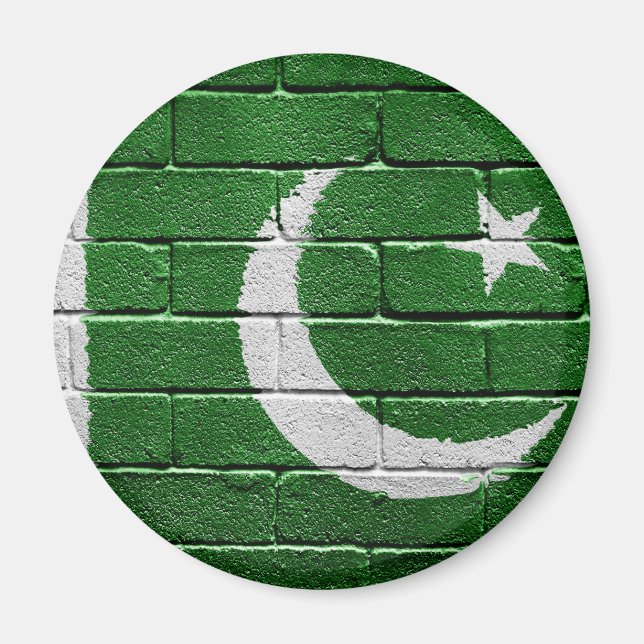 Flagga i Pakistan Magnet (Framsidan)