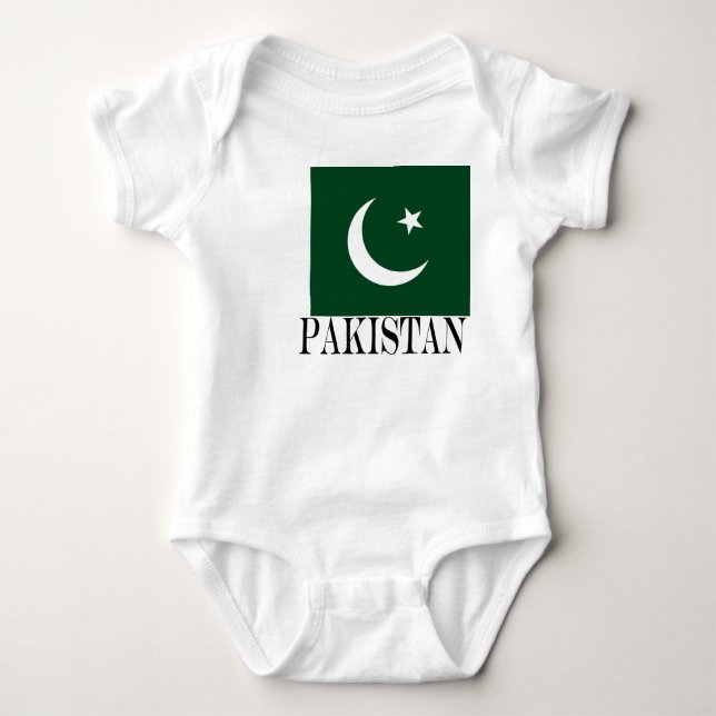 Flagga i Pakistan Tee Shirt (Framsida)