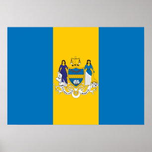 Flagga i Philadelphia Poster