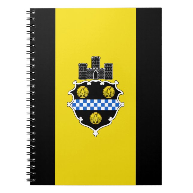 Flagga i Pittsburgh, Pennsylvania Notebook Anteckningsbok (Framsidan)