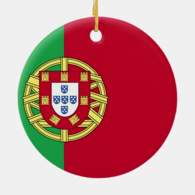 Flagga i Portugal Julgransprydnad Keramik (Baksidan)