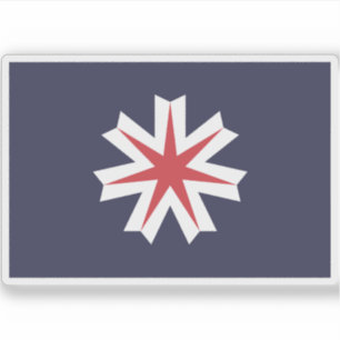Flagga i prefekturen Hokkaido Klistermärken
