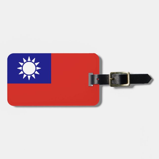Flagga i Republiken China Bagagebricka (Horisontell Framsida)