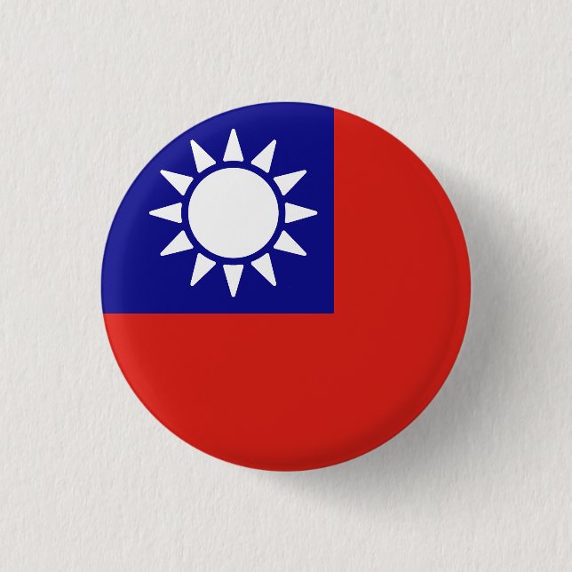 Flagga i Republiken China Knapp (Framsida)