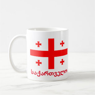 Flagga i Republiken Georgien Kaffemugg