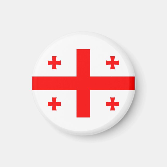 Flagga i Republiken Georgien Magnet (Framsidan)