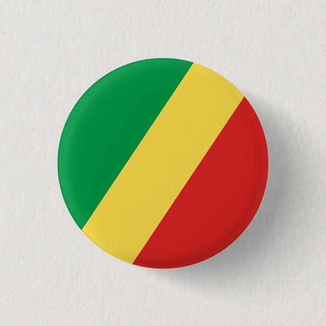 Flagga i Republiken Kongo Knapp (Framsida)