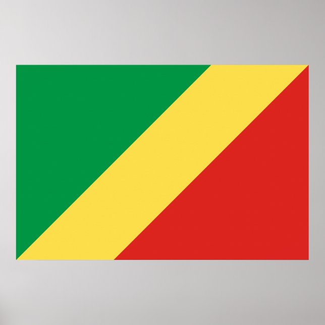 Flagga i Republiken Kongo Poster (Framsidan)