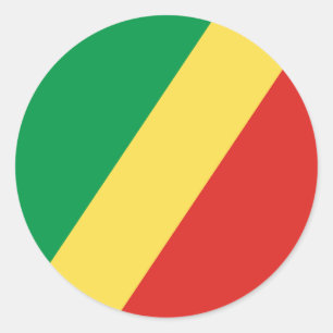 Flagga i Republiken Kongo Runt Klistermärke