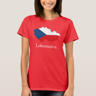 Flagga i Republiken Tjeckien Lokomotiva T-Shirt