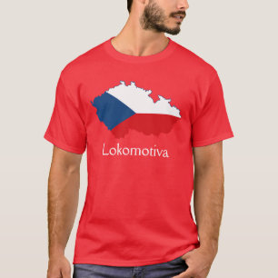 Flagga i Republiken Tjeckien Lokomotiva T-Shirt