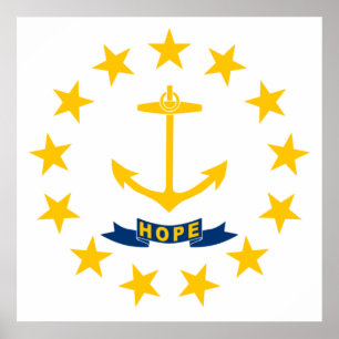 Flagga i Rhode island (Förenta staterna) Poster