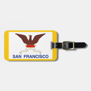 Flagga i San Francisco, Kalifornien Luggage Tag Bagagebricka