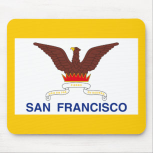 Flagga i San Francisco, Kalifornien Mouse Pad Musmatta