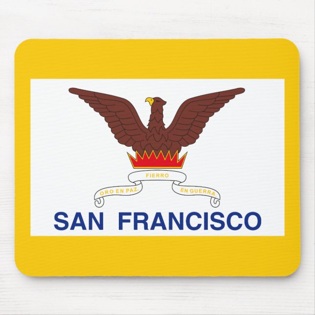 Flagga i San Francisco, Kalifornien Mouse Pad Musmatta (Framsidan)