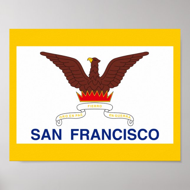 Flagga i San Francisco, Kalifornien Poster (Framsidan)